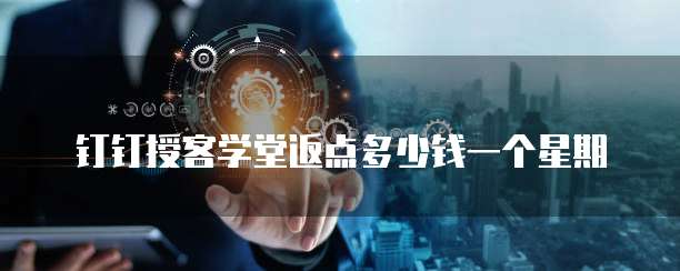 钉钉授客学堂返点多少钱一个星期