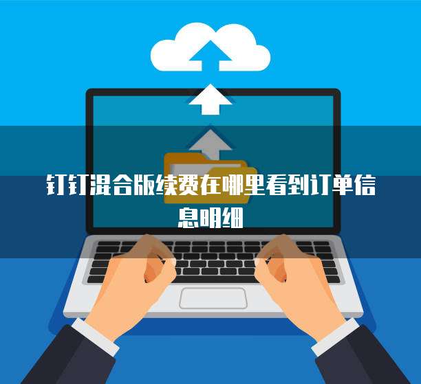 钉钉混合版续费在哪里看到订单信息明细