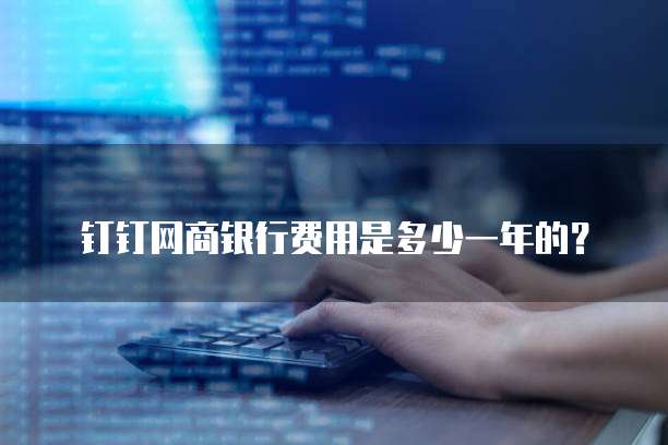 钉钉网商银行费用是多少一年的？
