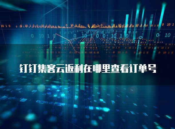 钉钉集客云返利在哪里查看订单号