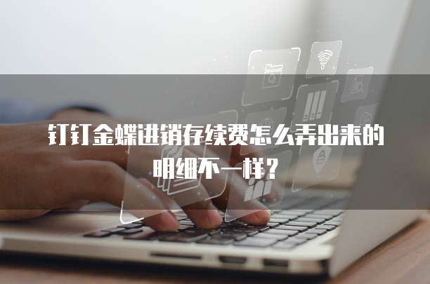 钉钉金蝶进销存续费怎么弄出来的明细不一样?