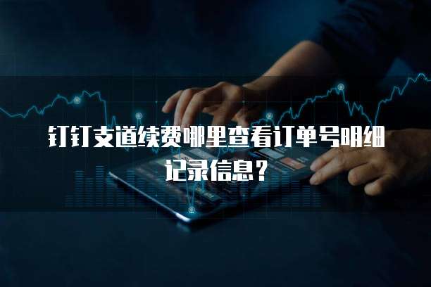 钉钉支道续费哪里查看订单号明细记录信息?