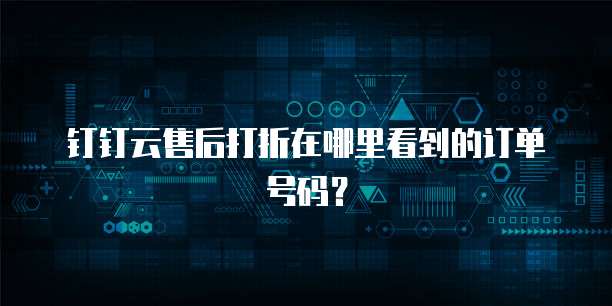 钉钉云售后打折在哪里看到的订单号码?