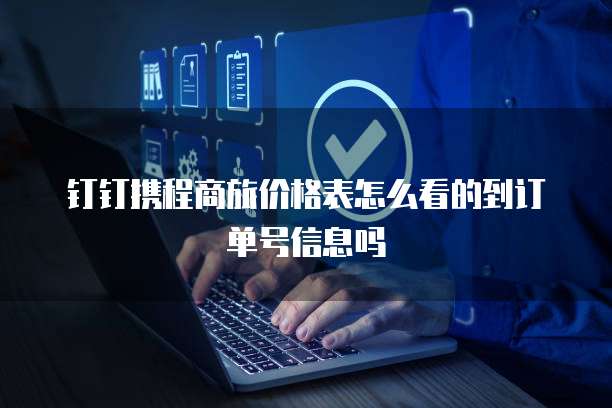 钉钉携程商旅价格表怎么看的到订单号信息吗