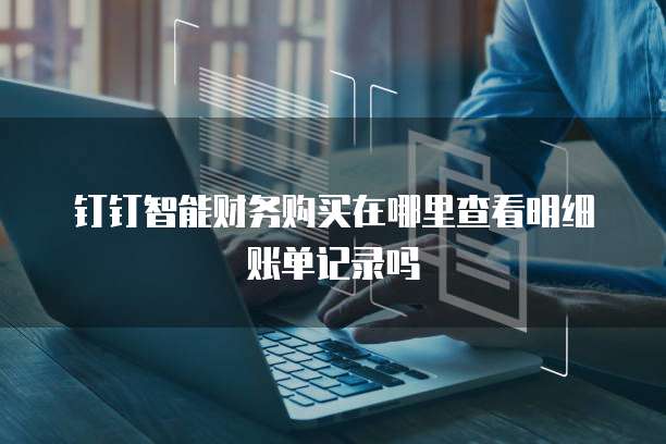 钉钉智能财务购买在哪里查看明细账单记录吗