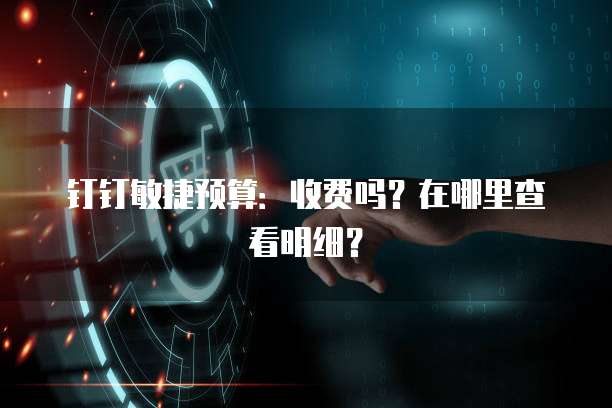 钉钉敏捷预算：收费吗？在哪里查看明细？
