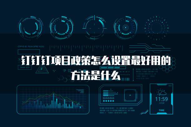钉钉钉项目政策怎么设置最好用的方法是什么