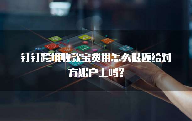 钉钉跨境收款宝费用怎么退还给对方账户上吗?