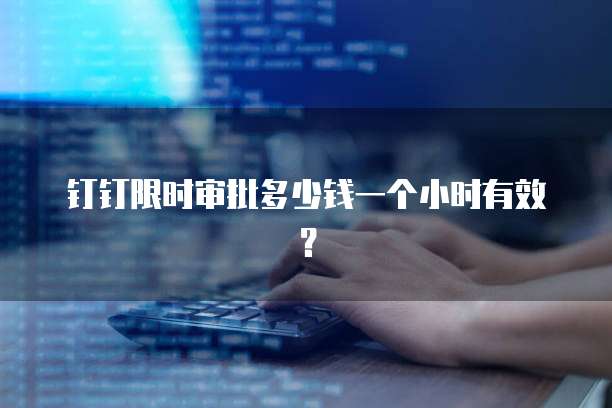 钉钉限时审批多少钱一个小时有效？
