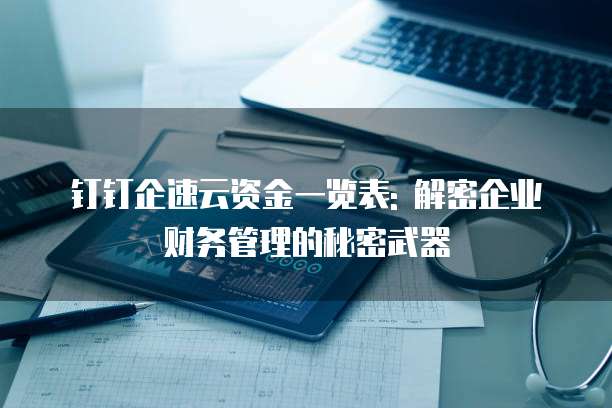 钉钉企速云资金一览表: 解密企业财务管理的秘密武器