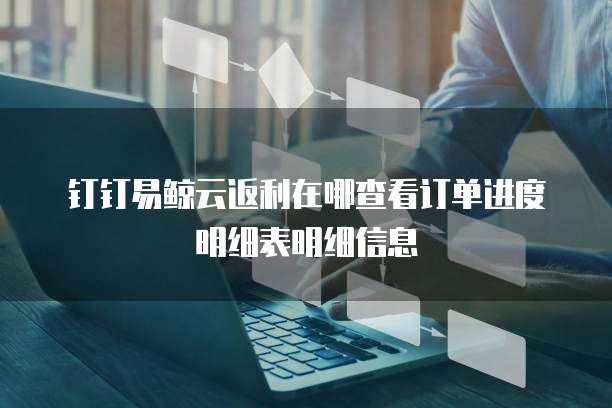 钉钉易鲸云返利在哪查看订单进度明细表明细信息