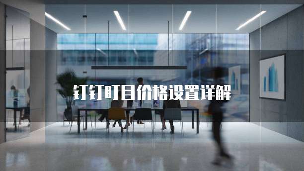 钉钉盯目价格设置详解