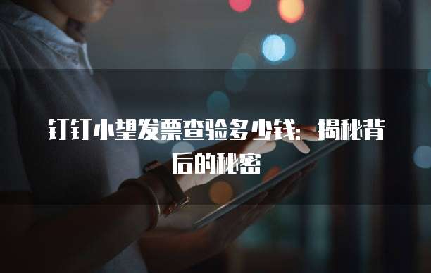 钉钉小望发票查验多少钱：揭秘背后的秘密