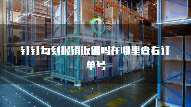 钉钉每刻报销返佣吗在哪里查看订单号