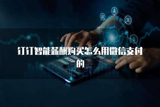 钉钉智能薪酬购买怎么用微信支付的
