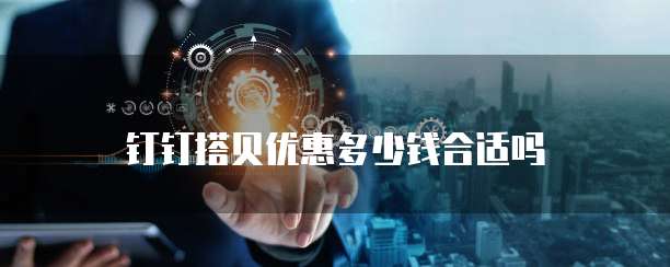 钉钉搭贝优惠多少钱合适吗