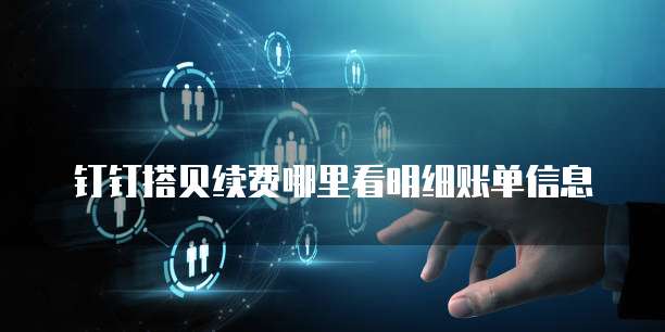 钉钉搭贝续费哪里看明细账单信息