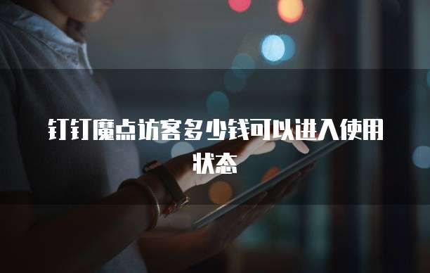 钉钉魔点访客多少钱可以进入使用状态