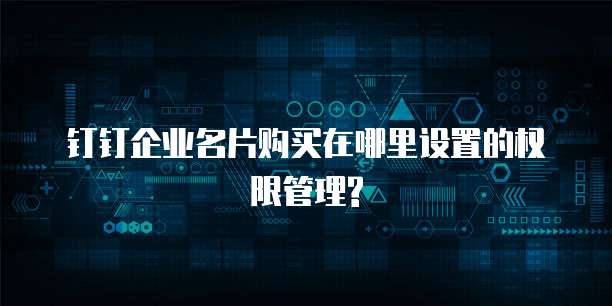 钉钉企业名片购买在哪里设置的权限管理?