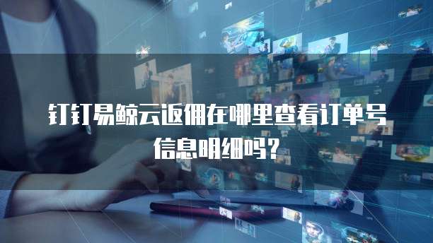 钉钉易鲸云返佣在哪里查看订单号信息明细吗?