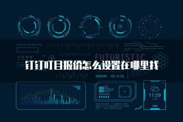 钉钉盯目报价怎么设置在哪里找
