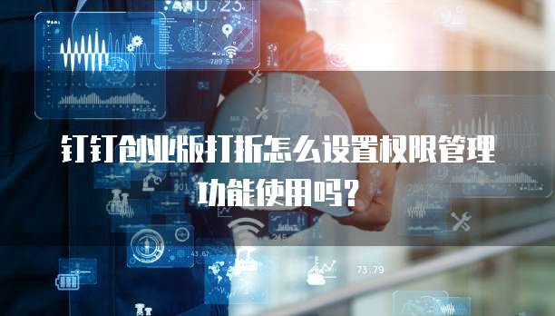 钉钉创业版打折怎么设置权限管理功能使用吗?
