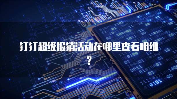 钉钉超级报销活动在哪里查看明细？