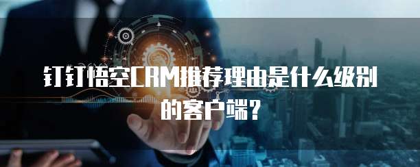 钉钉悟空CRM推荐理由是什么级别的客户端?