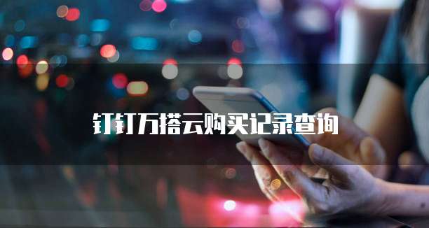 钉钉万搭云购买记录查询