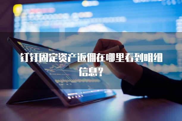 钉钉固定资产返佣在哪里看到明细信息?