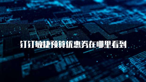 钉钉敏捷预算优惠券在哪里看到