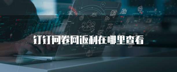 钉钉问卷网返利在哪里查看
