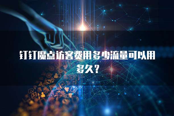 钉钉魔点访客费用多少流量可以用多久?