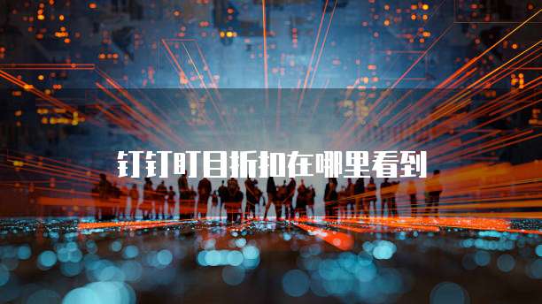 钉钉盯目折扣在哪里看到