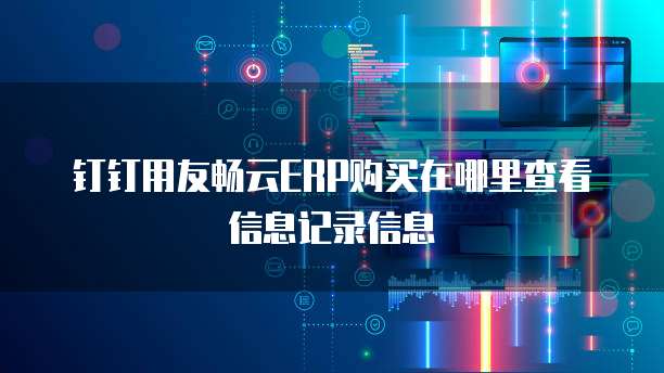 钉钉用友畅云ERP购买在哪里查看信息记录信息