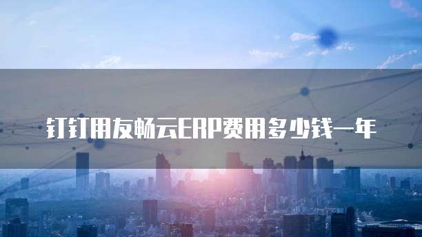 钉钉用友畅云ERP费用多少钱一年