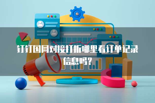 钉钉国网对接打折哪里看订单记录信息吗?
