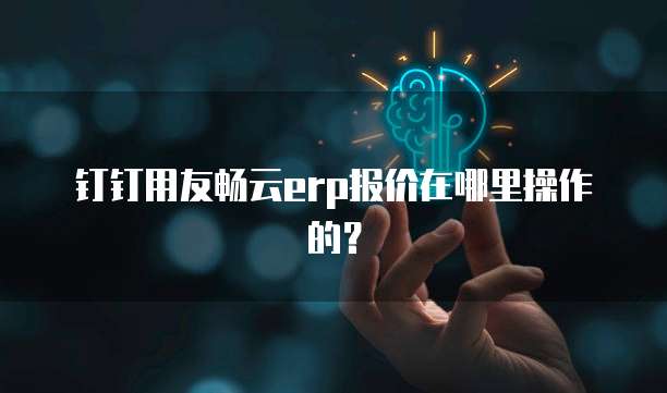 钉钉用友畅云ERP报价在哪里操作的？