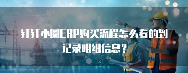 钉钉小圈ERP购买流程怎么看的到记录明细信息？