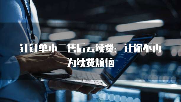 钉钉单小二售后云续费：让你不再为续费烦恼
