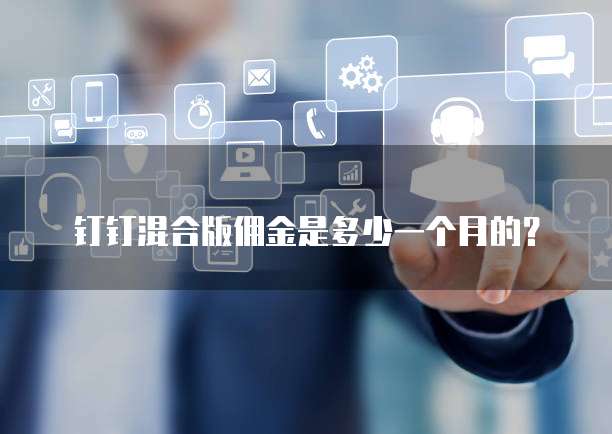 钉钉混合版佣金是多少一个月的？