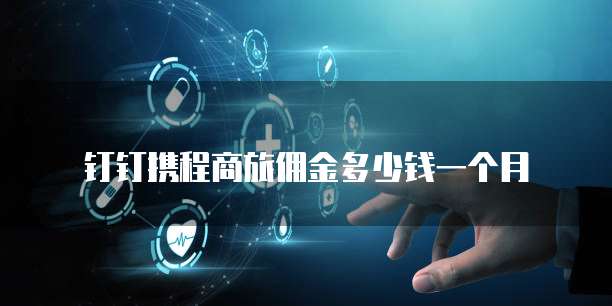 钉钉携程商旅佣金多少钱一个月
