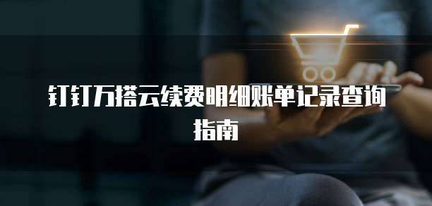 钉钉万搭云续费明细账单记录查询指南