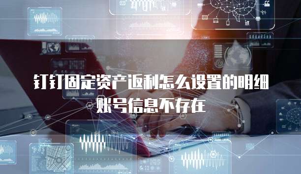 钉钉固定资产返利怎么设置的明细账号信息不存在