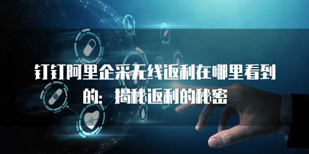钉钉阿里企采无线返利在哪里看到的:揭秘返利的秘密