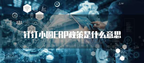 钉钉小圈ERP政策是什么意思