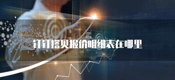 钉钉搭贝报价明细表在哪里