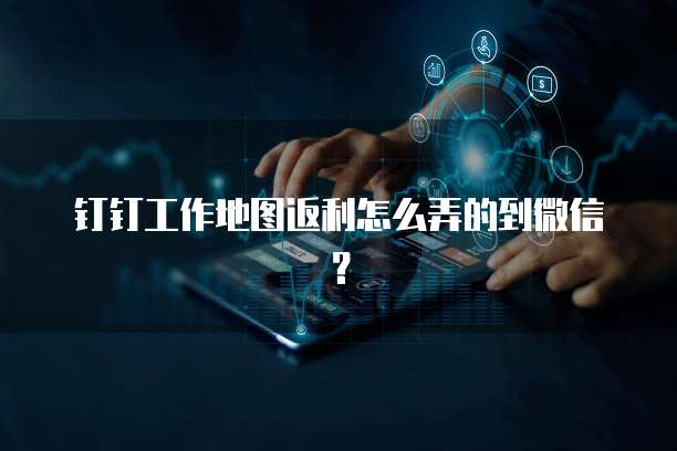 钉钉工作地图返利怎么弄的到微信?