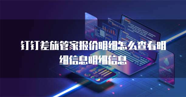 钉钉差旅管家报价明细怎么查看明细信息明细信息