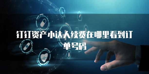 钉钉资产小达人续费在哪里看到订单号码